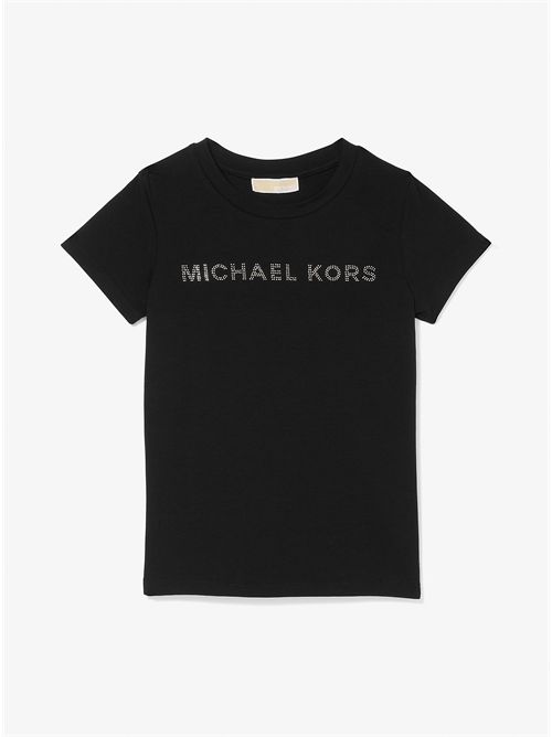 t-shirt bambina nera MICHAEL KORS | R30140/NERO